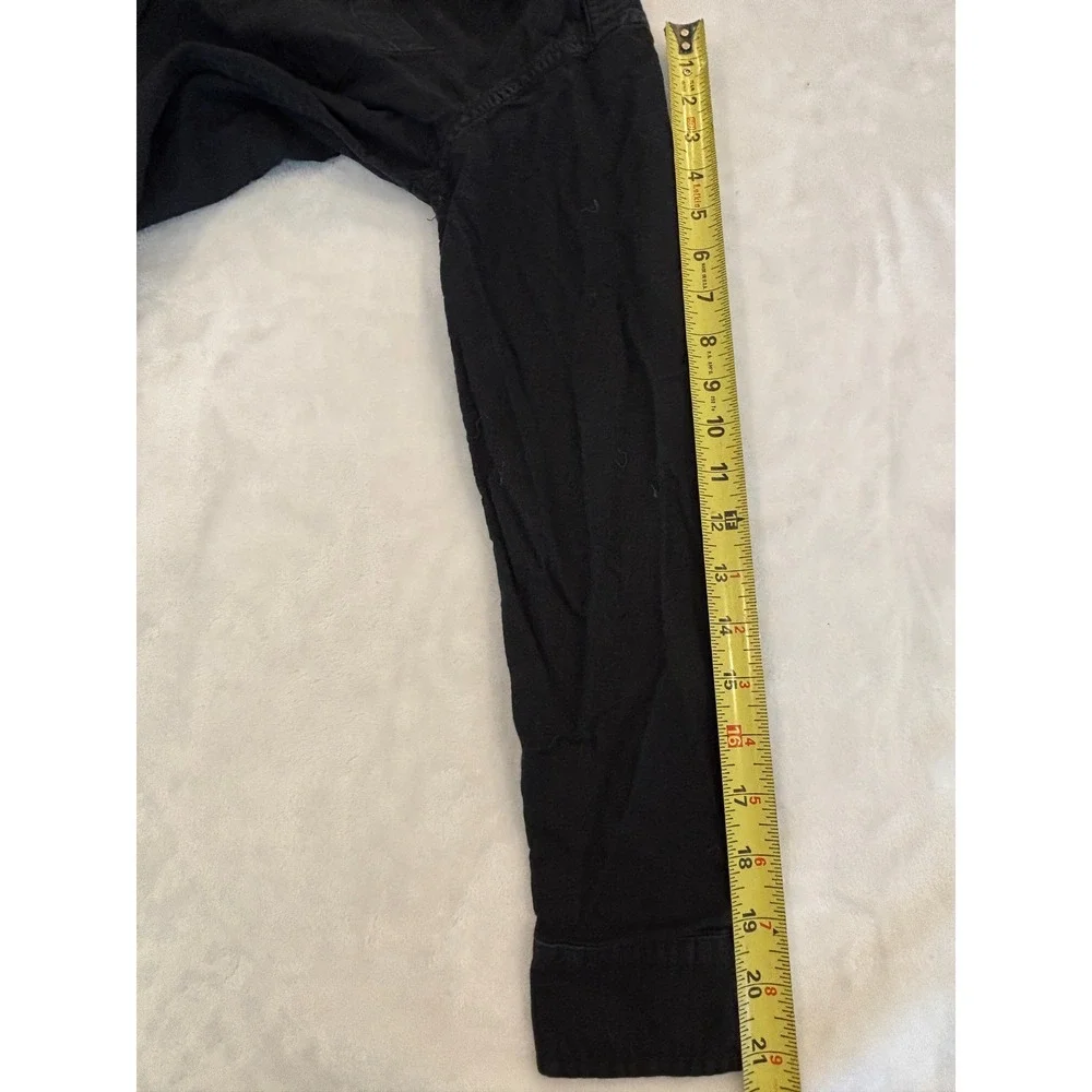 Childrens Place Boys Black Long Sleeve Button Down Shirt Size 14 XL School